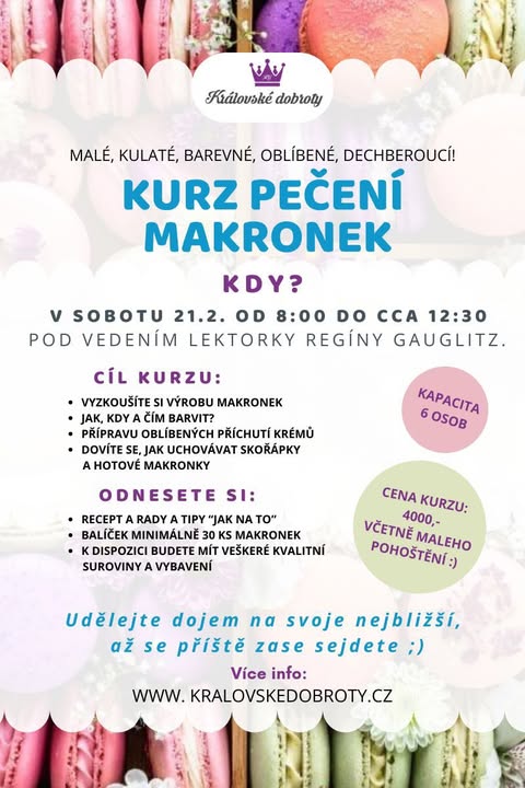 Kurzy/Kurz pečení makronek